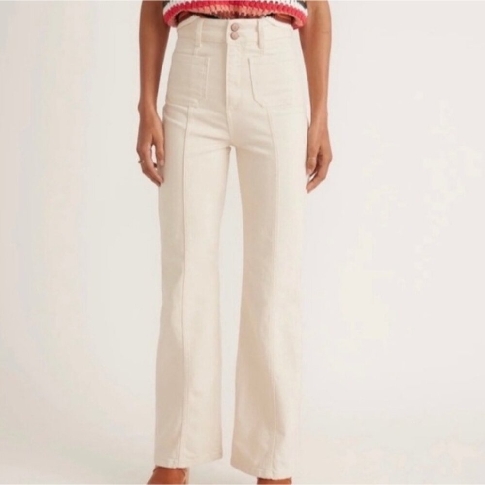 NWOT Marine Layer Archive Wide Leg Retro 70s Nautical Preppy Flare Jeans 12